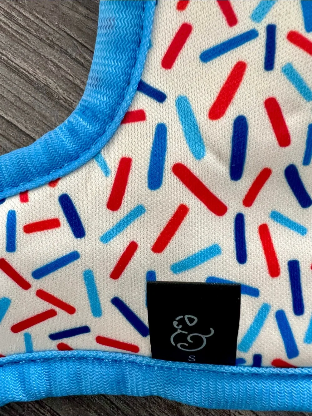 Lucy & Co. Ice Cream Print Dog Harness in Blue
